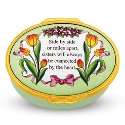 Halcyon Days Side By Side Sisters Enamel Box