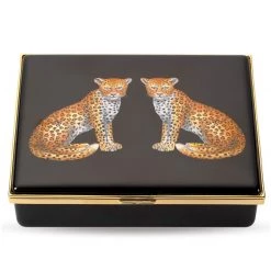 Halcyon Days Twin Leopards Prestige Box