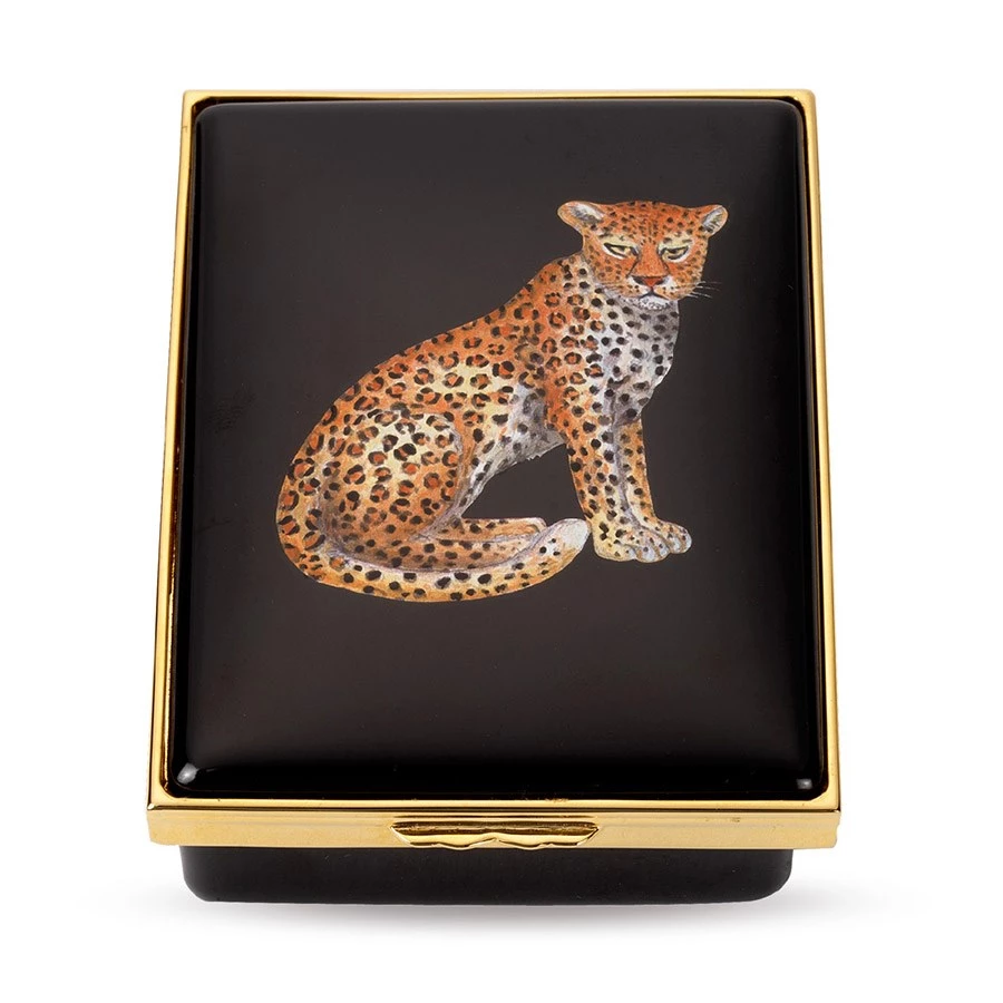 Halcyon Days Leopard Enamel Box 2 Halcyon Days Leopard Enamel Box