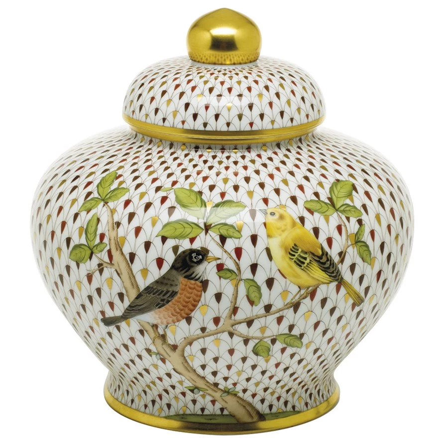 Herend Reserve Songbird Ginger Jar 3 Herend Reserve Songbird Ginger Jar