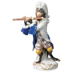 Meissen Monkey Orchestra Flautist