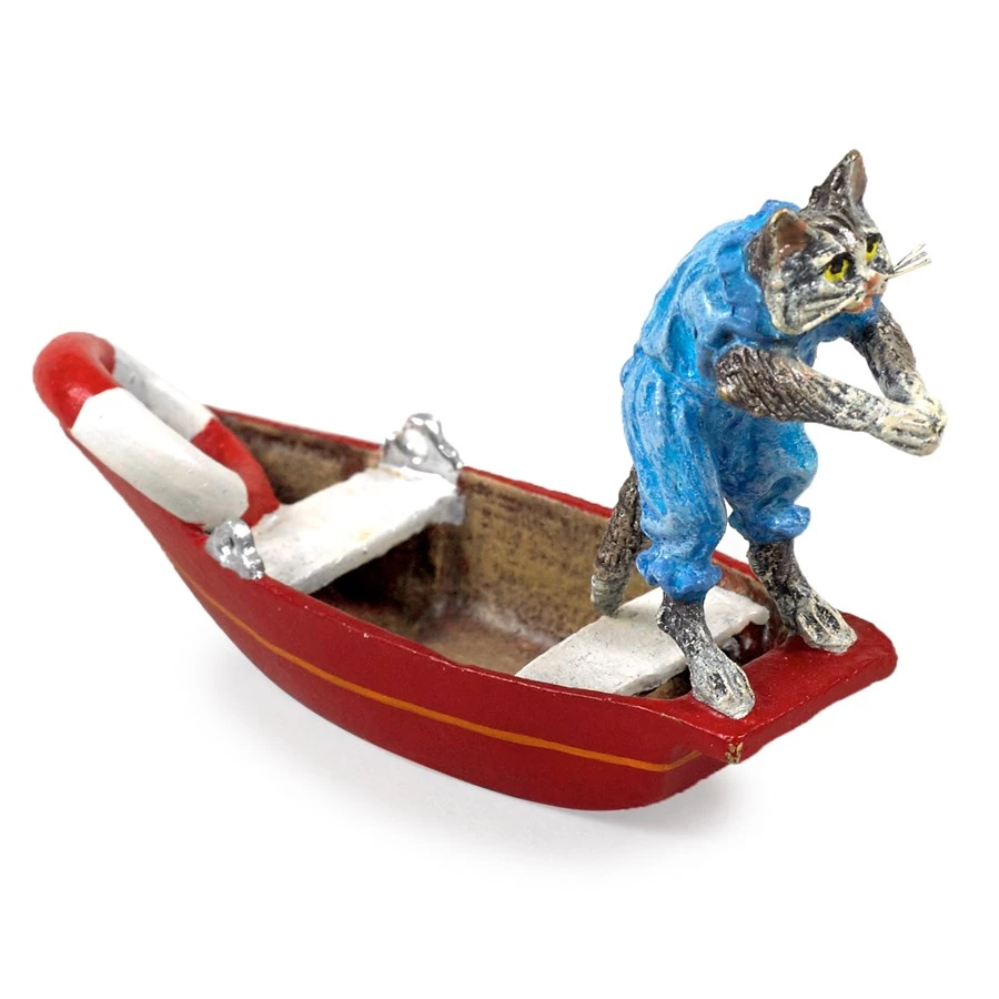 Scully & Scully Austrian Bronze Cat Diving From Boat 3 Scully & Scully Austrian Bronze Cat Diving From Boat