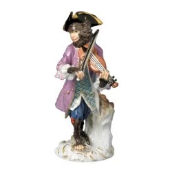Meissen Monkey Orchestra Violinist