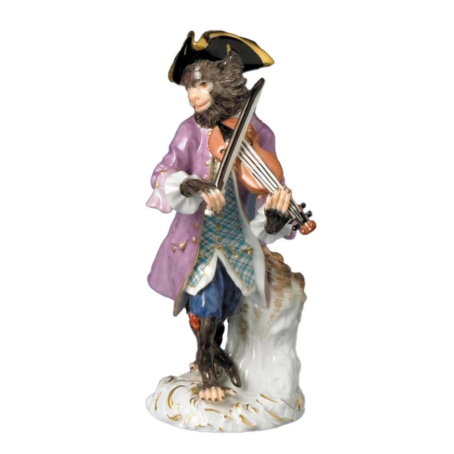 Meissen Monkey Orchestra Violinist 3 Meissen Monkey Orchestra Violinist