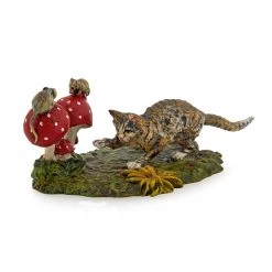 Scully & Scully Austrian Bronze Cat Creeping Mice