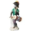 Meissen Monkey Orchestra Drummer Green Coat