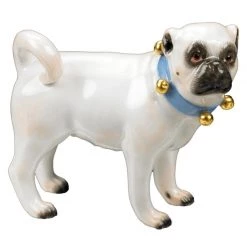 Meissen Large Standing Pug Bells Facing Right
