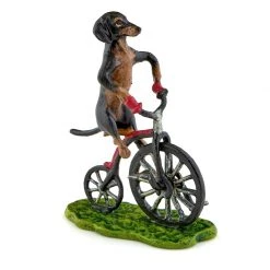 Scully & Scully Austrian Bronze Dachshund On High Wheel