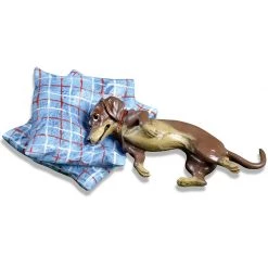 Scully & Scully Austrian Bronze Dachshund On Two Pillows Figurine