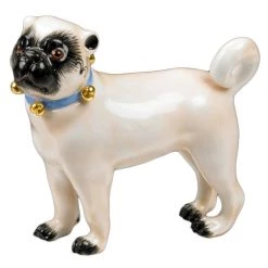 Meissen Small Standing Pug Bells Facing Left