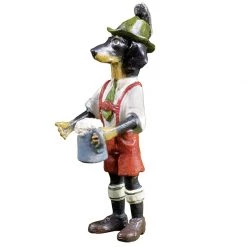 Scully & Scully Austrian Bronze Dachshund In Lederhosen Figurine