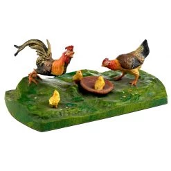 Scully & Scully Austrian Bronze Rooster, Hen & Chicks