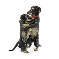 Scully & Scully Austrian Bronze Dachshunds Embracing Figurine