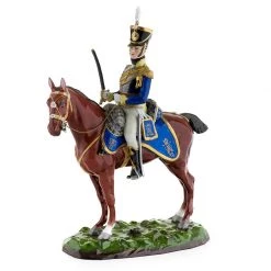 Scully & Scully 17th Lancers 1815 Soldier On Horseback Porcelain Figurine