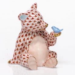 Herend Bear With Bird