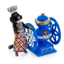 Scully & Scully Austrian Bronze Dachshund With Coffee Mill