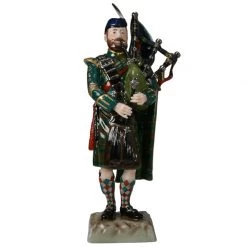 Scully & Scully Scottish Bagpiper Porcelain Figurine