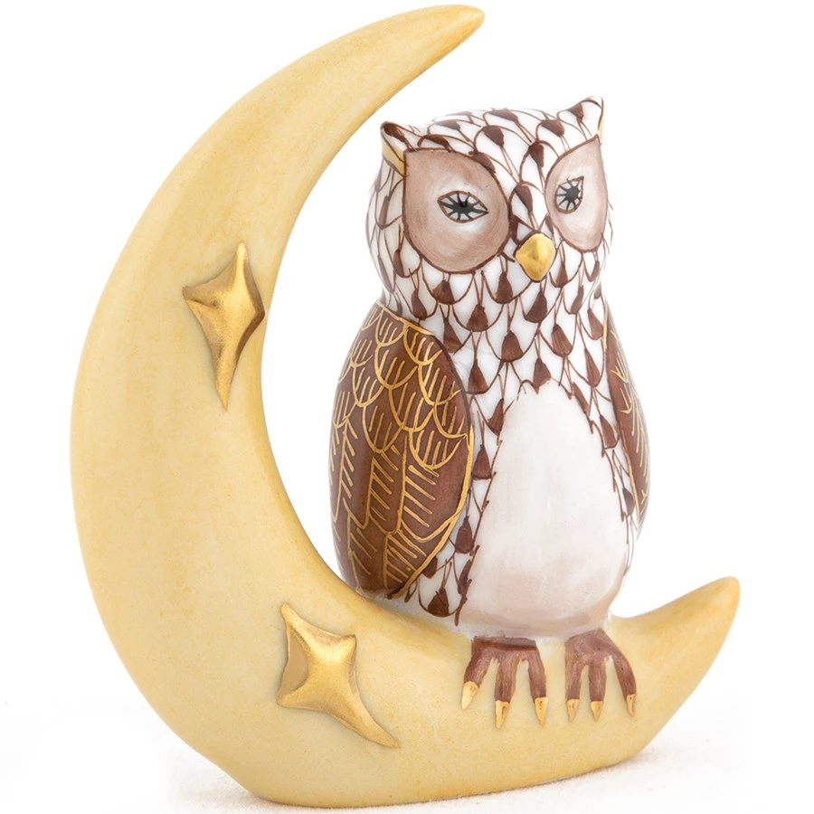 Herend Owl On Crescent Moon 6 Herend Owl On Crescent Moon - Image 4