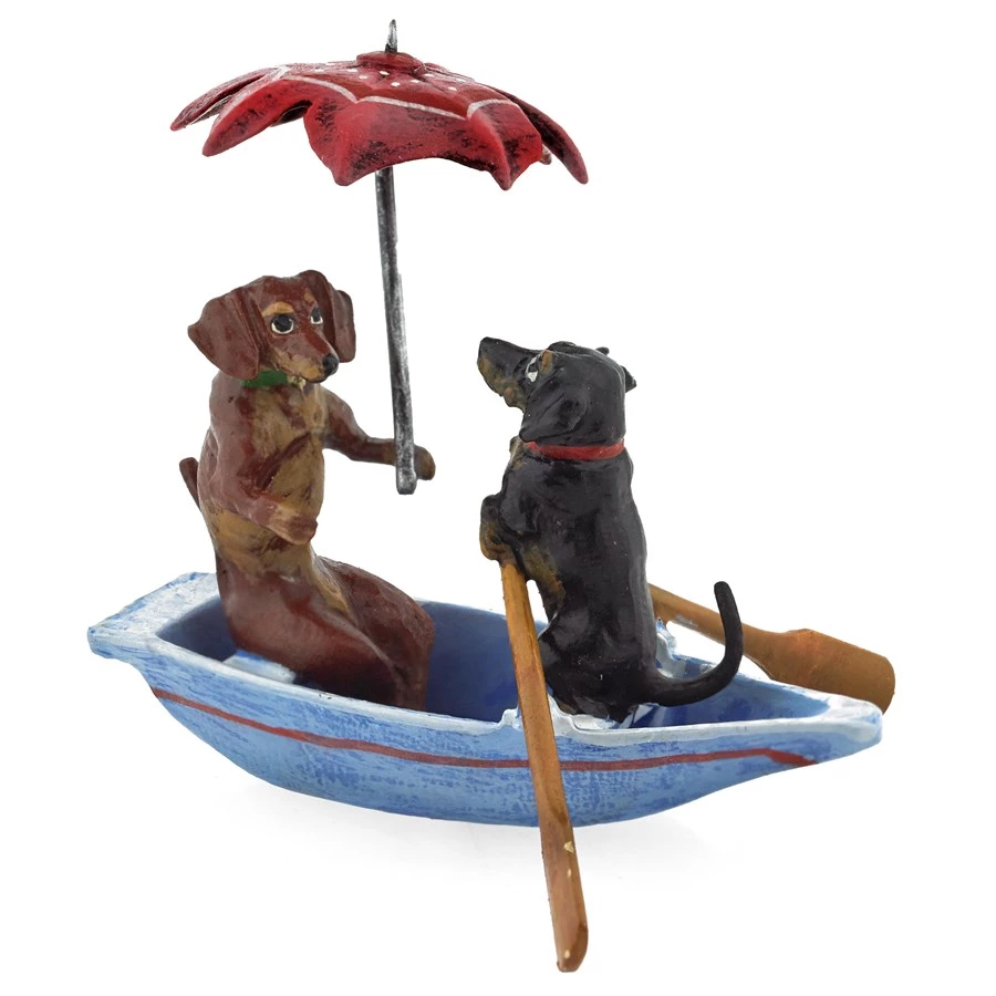 Scully & Scully Austrian Bronze Dachshunds In Boat 3 Scully & Scully Austrian Bronze Dachshunds In Boat