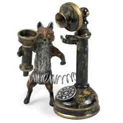 Scully & Scully Austrian Bronze Fox With Telephone