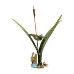 Scully & Scully Austrian Bronze Ducks With Ducklings Figurine