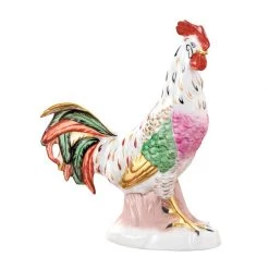 Scully & Scully Porcelain Rooster With Rust Crown