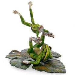 Scully & Scully Austrian Bronze Two Frogs Doing Gymnastics