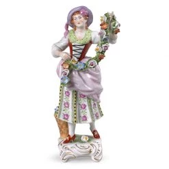 Scully & Scully Porcelain Gardener Figurines, Male & Female