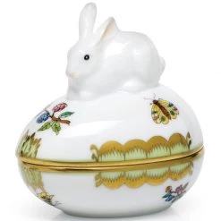 Herend Egg Bonbonniere With Bunny