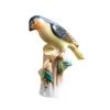 Herend Small Blue Red Yellow Bird On Stump