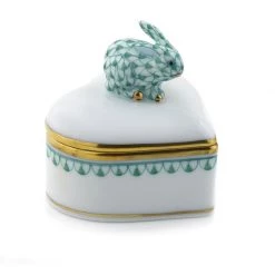 Herend Heart Box With Bunny Finial -Collectibles Sales Store unnamed file 918