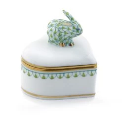 Herend Heart Box With Bunny Finial -Collectibles Sales Store unnamed file 920